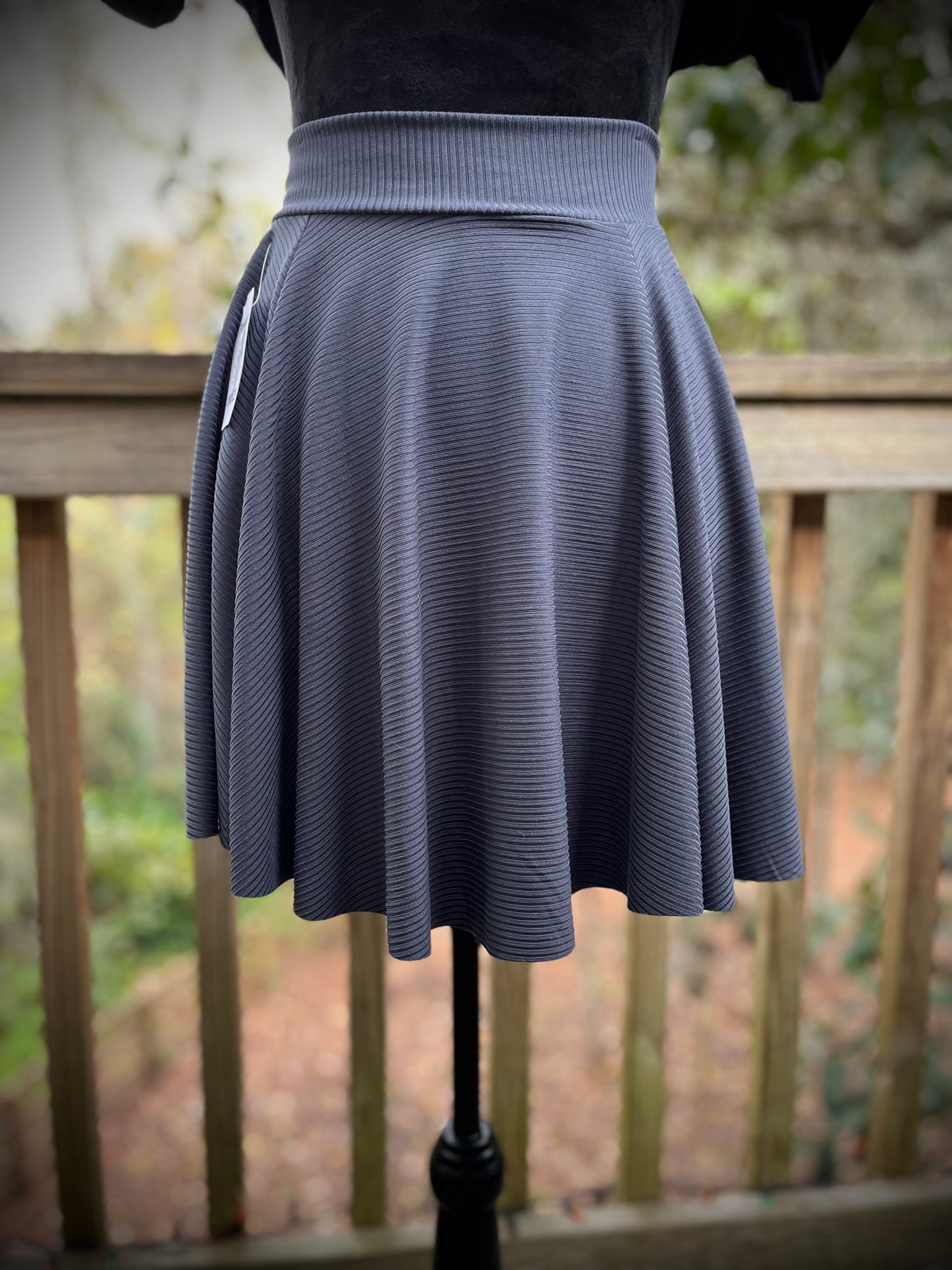 Grey Skater Skirt