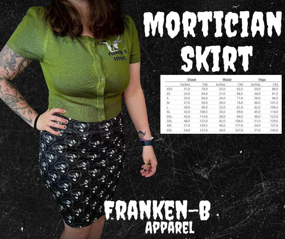 Mortician Skirt Sizing