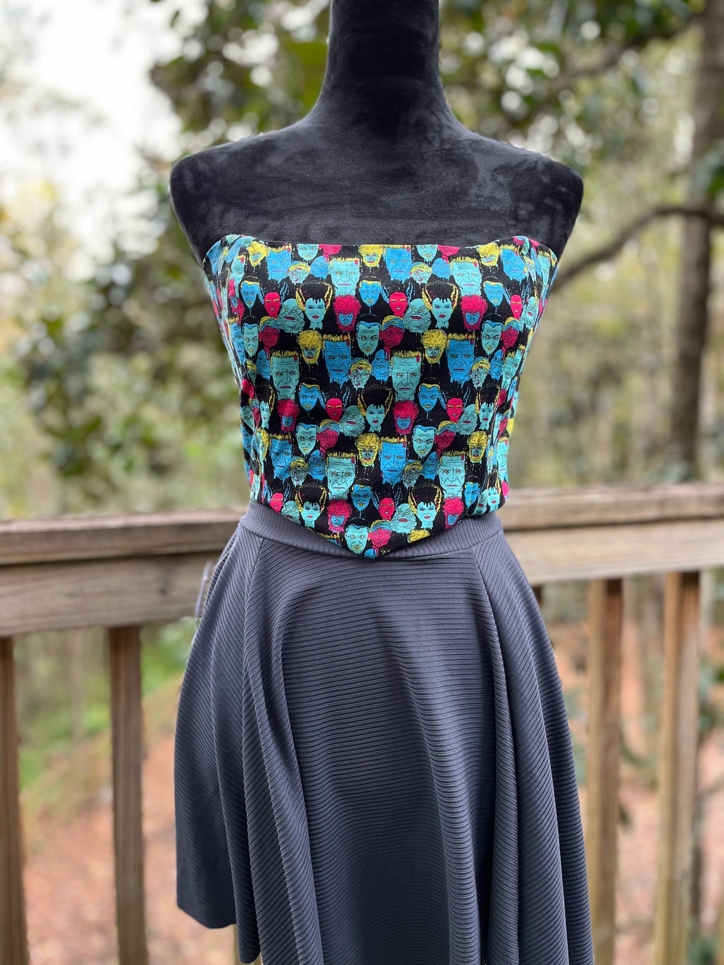 Grey Skater Skirt