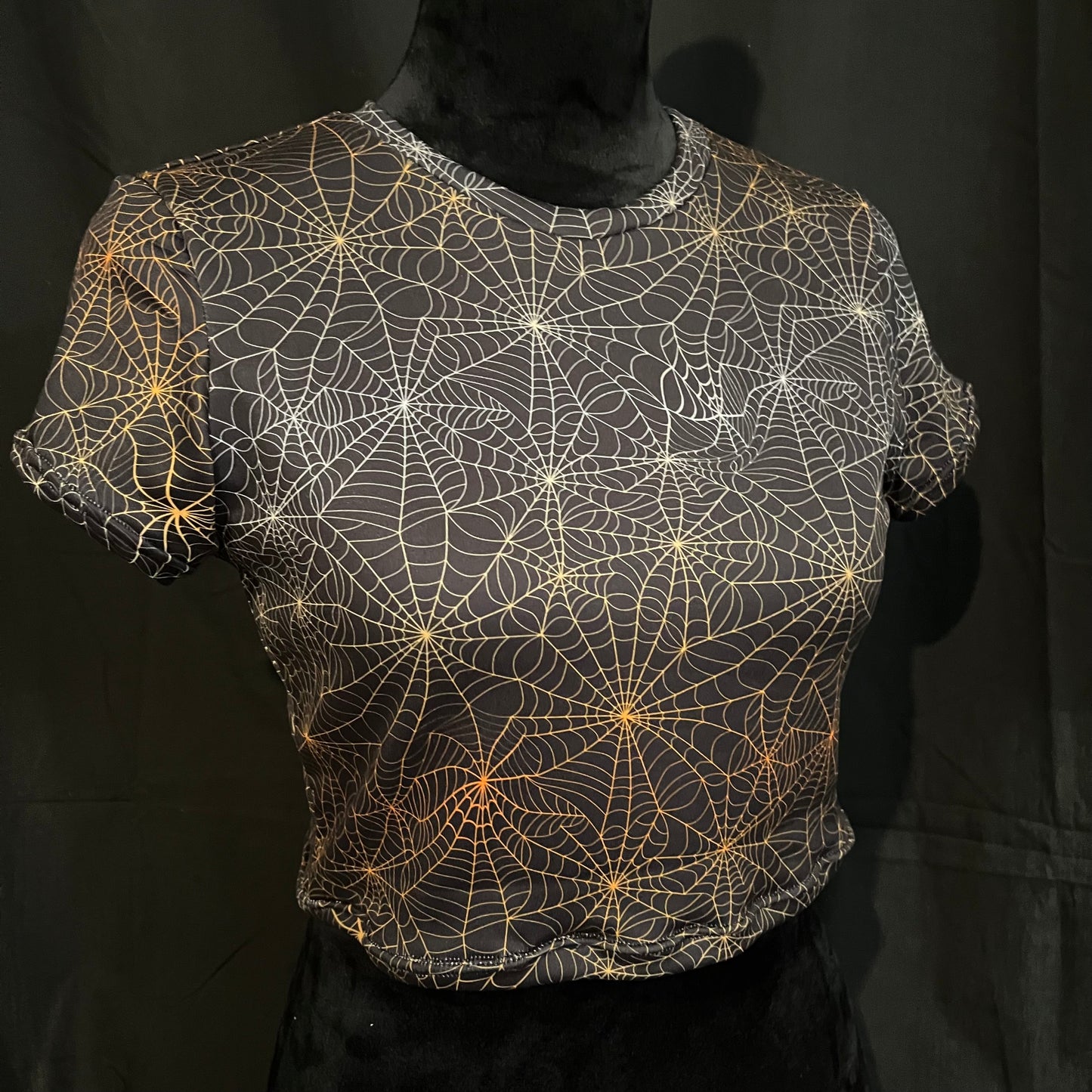 Spiderwebs Handmade Crop Tee