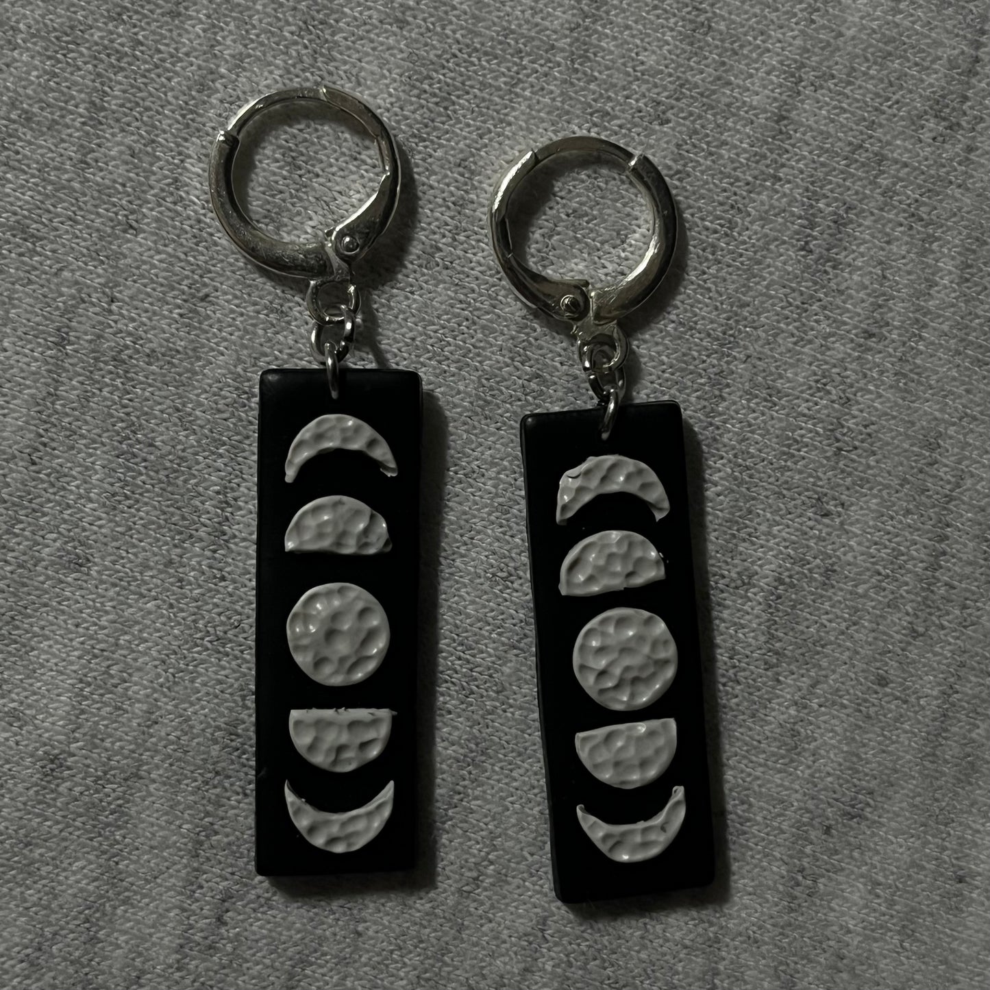 Moon Phase Dangle Mini Earrings