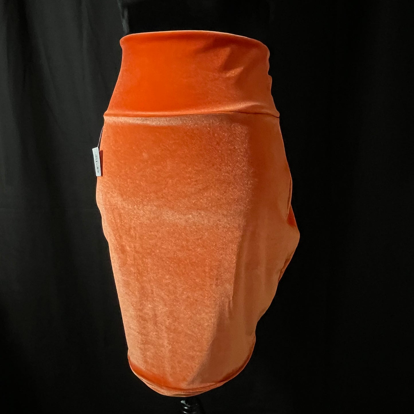 Pumpkin Orange Velvet Mortician Skirt