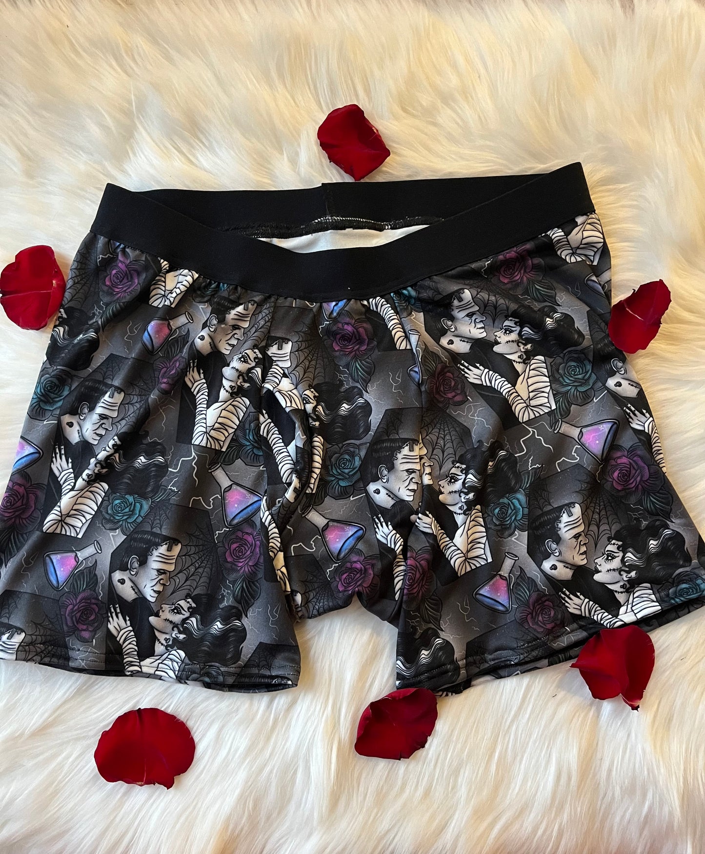 Cara Mia Frankenstein & Bride Men's Boxers