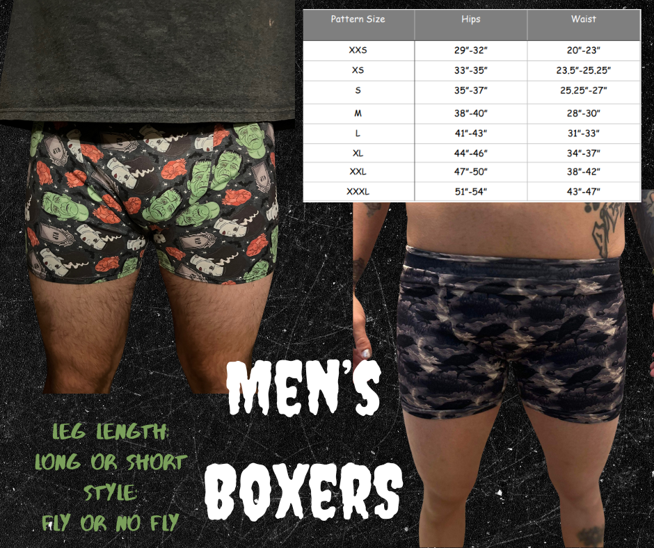 Men's Boxers Styles & Sizing