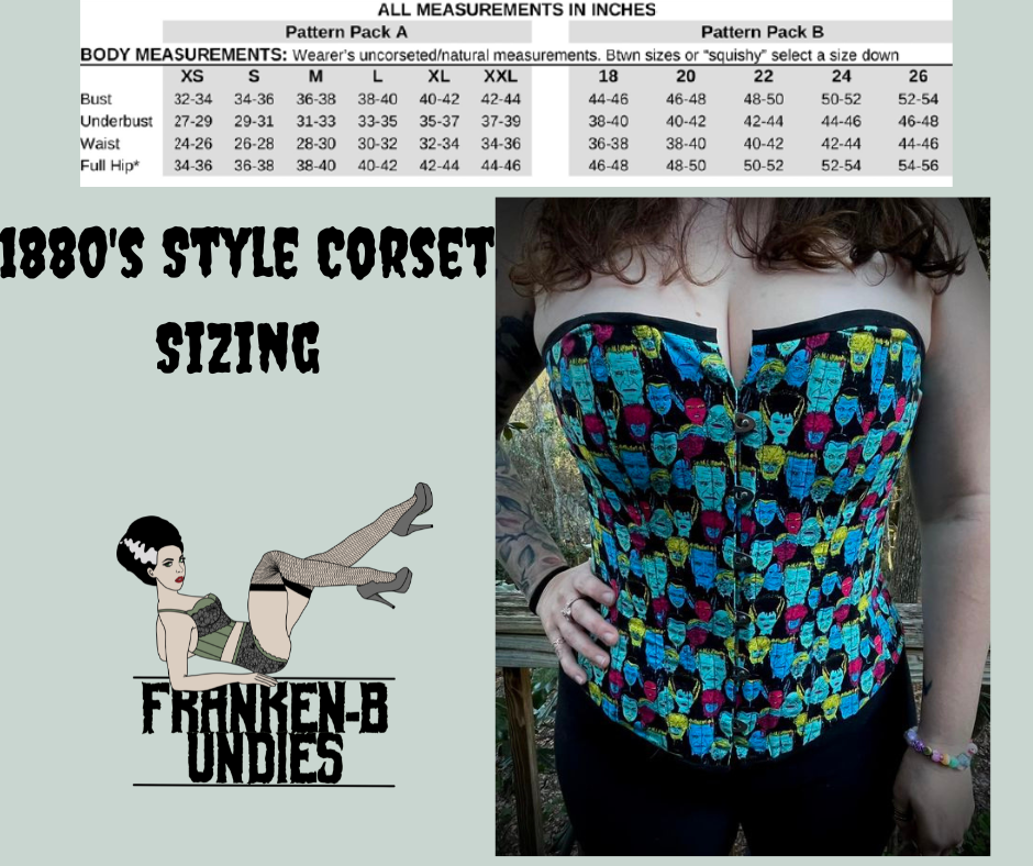 Melting Monsters 1880's Style Corset- MADE TO ORDER