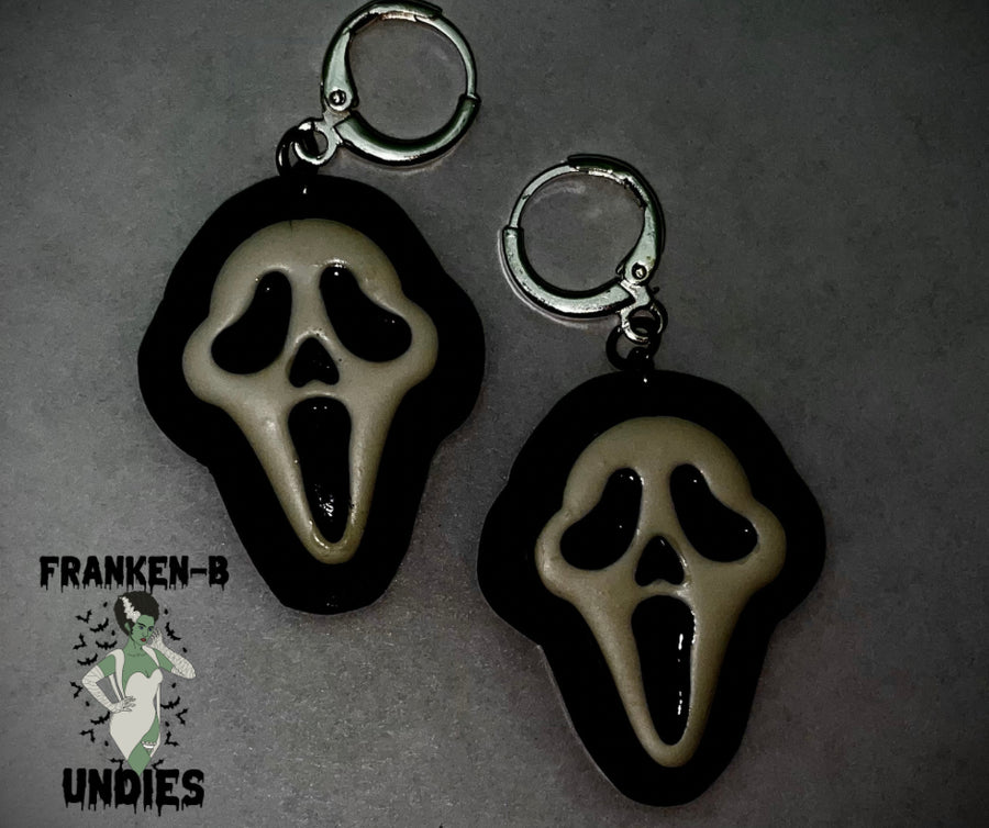 Ghostface Clay Earrings