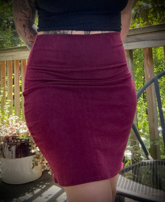 Burgundy Mortician Skirt