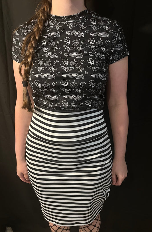 Pugsley's Stripes Mortician Skirt
