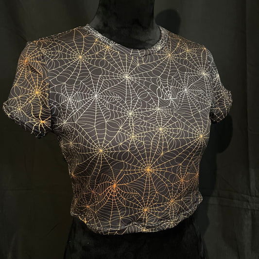 Spiderwebs Handmade Crop Tee