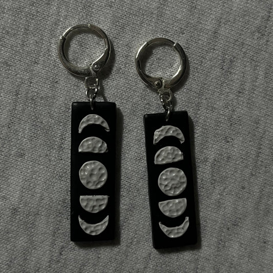 Moon Phase Dangle Mini Earrings