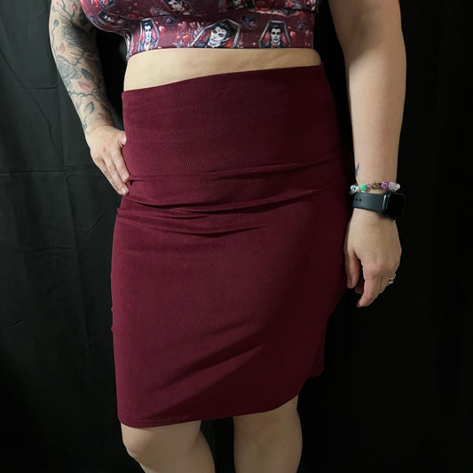 Burgundy Mortician Skirt