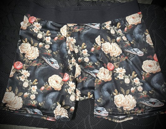 Gothic Snake Floral Men's Boxers