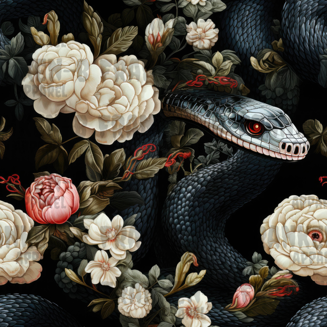 Gothic Snake Floral Women's Boxers