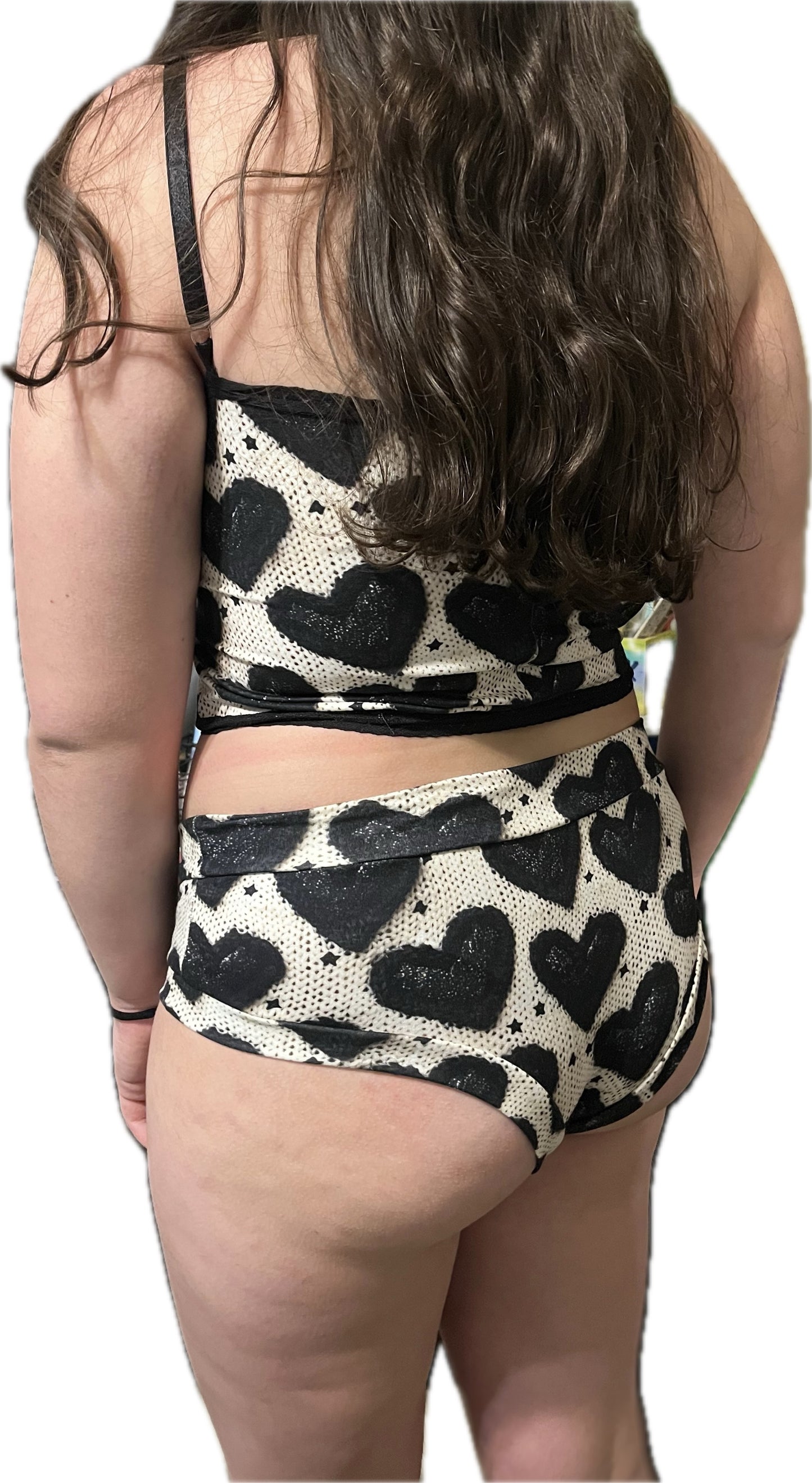 Cara Mia Black Hearts "Stevie" Top